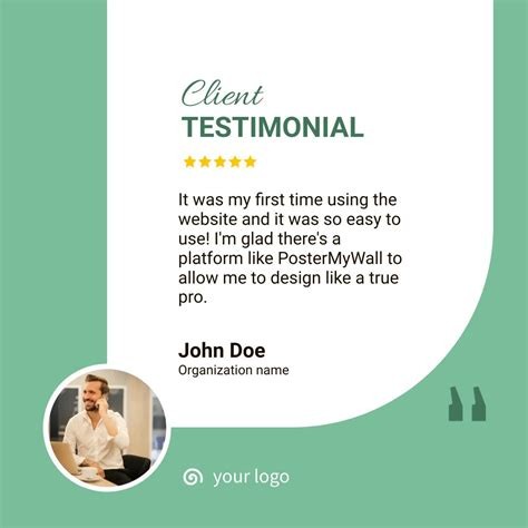 Client testimonial image